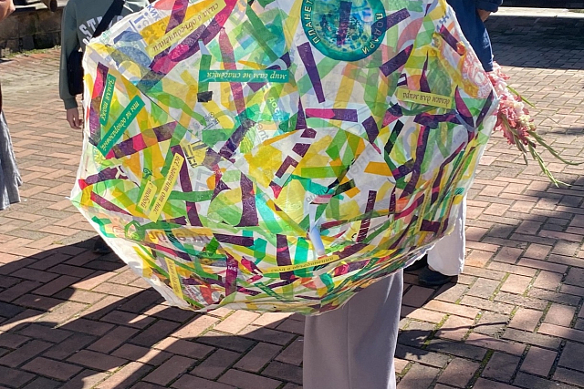 Проект «ЭкоГнездо» из Братска создал зонтики из переработанного пластика для иркутской выставки